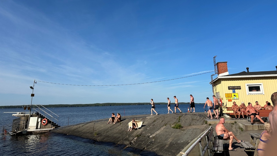 フィンランドの外気浴の写真